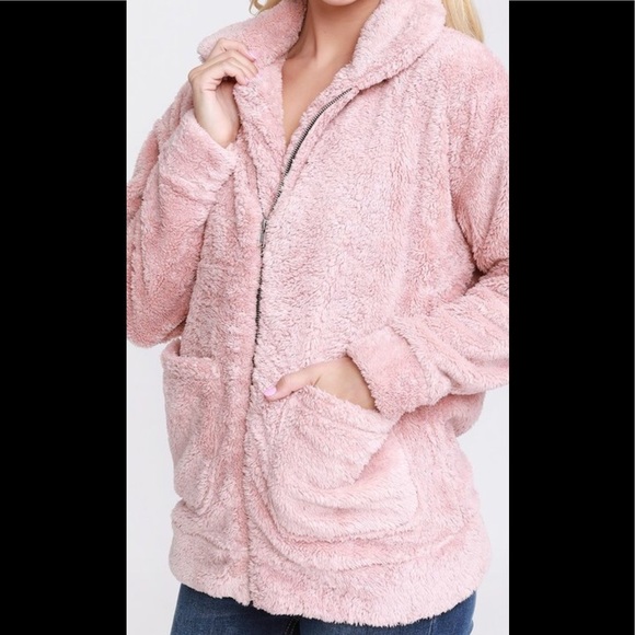 2 for $40❤️soft mauve Sherpa jacket - Picture 6 of 7